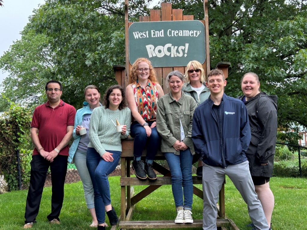 UniBank employees at the West End Creamery