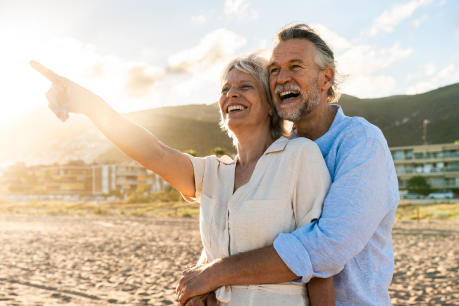 Elderly Couple on a Beach